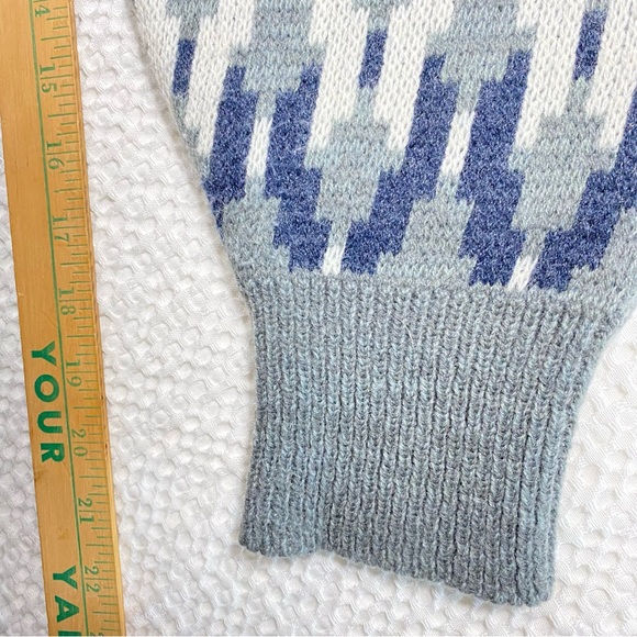 Vintage. '80's GIVENCHY Monsieur Shawl Neck Grey Geometric Pattern Mens Size XL - Picture 8 of 9